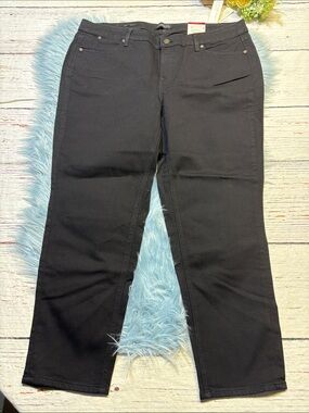 NWT Talbots Flawless Five Pocket Black Slim Ankle Jeans sz 18WP